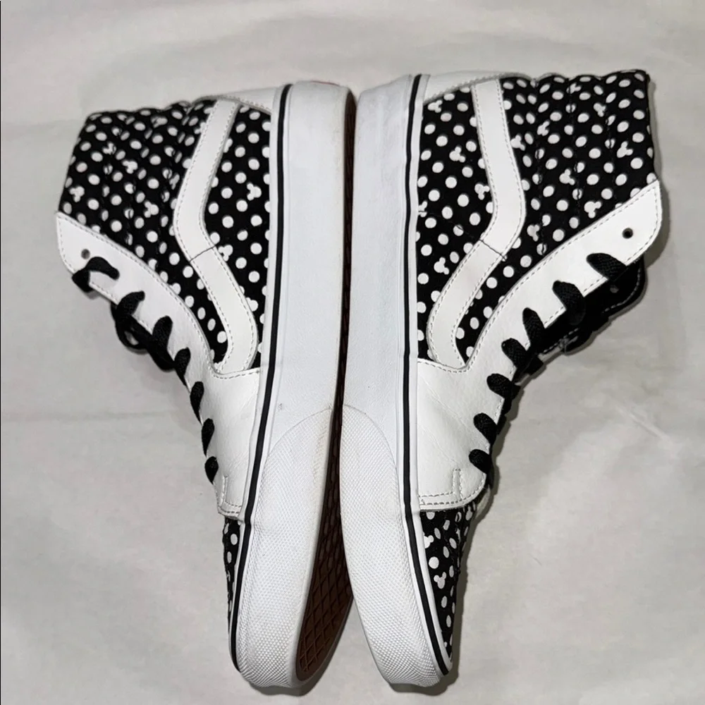 VANS Off The Wall DISNEY X Custom 2018 Mickey Silhouette Polkadots unisex Sz W 9